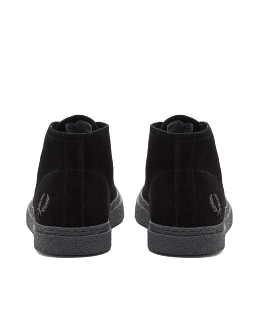 Fred Perry Black Hawley Suede Boot for men