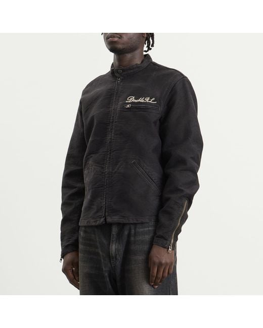 RRL Black Moto Jacket for men