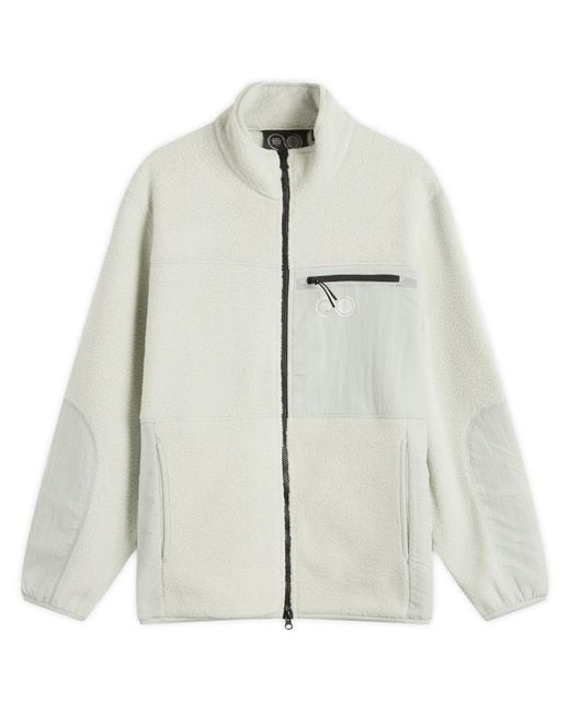Purple Mountain Observatory White Borg Sherpa Fleece Jacket for men
