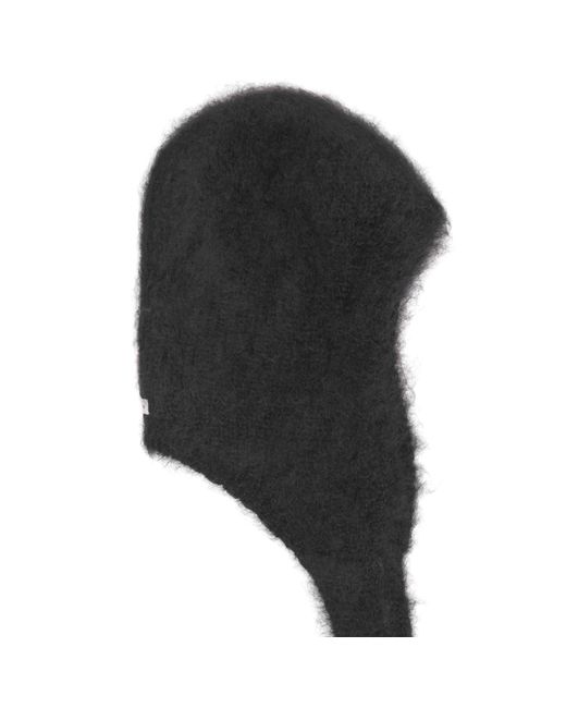 Acne Black Klavad Fluffy Beanie Hat & Scarf
