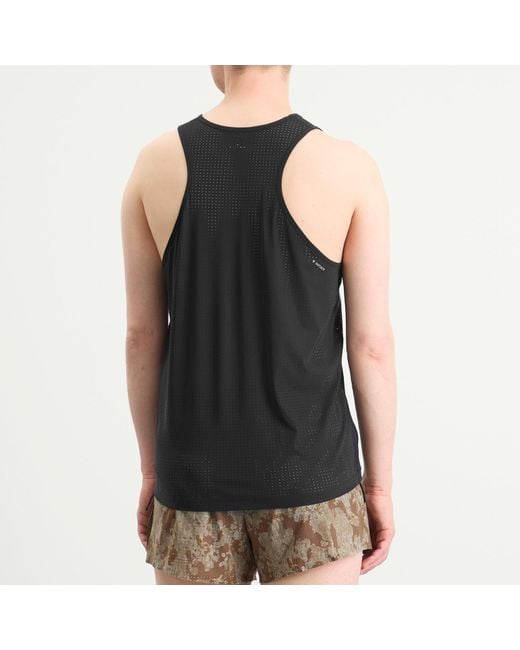Satisfy Black Space-O Singlet for men