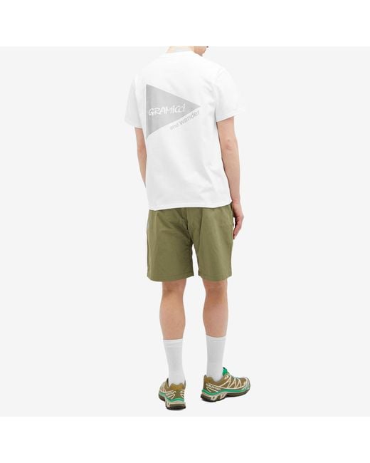 Gramicci White X And Wander Backprint T-Shirt for men