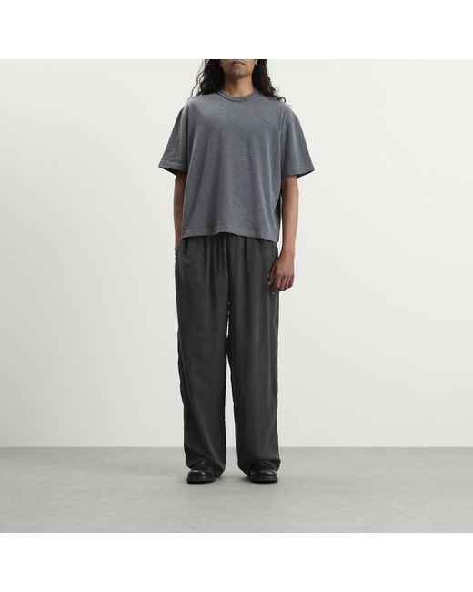 MKI Miyuki-Zoku Gray Ribbed Cupro Wide Leg Pants for men