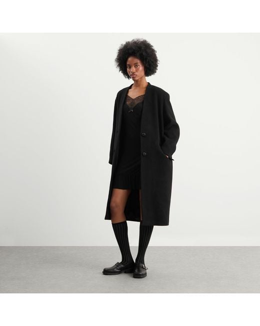 Isabel Marant Black Florane Long Wool Coat