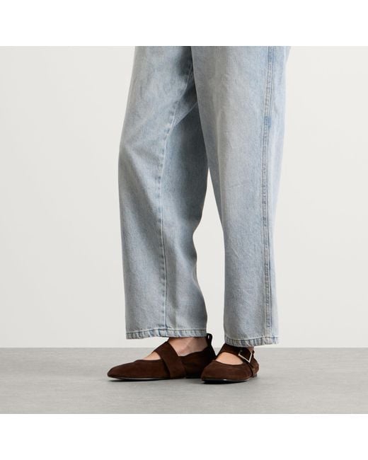 Alohas Brown Sarea Leather Ballet Flats