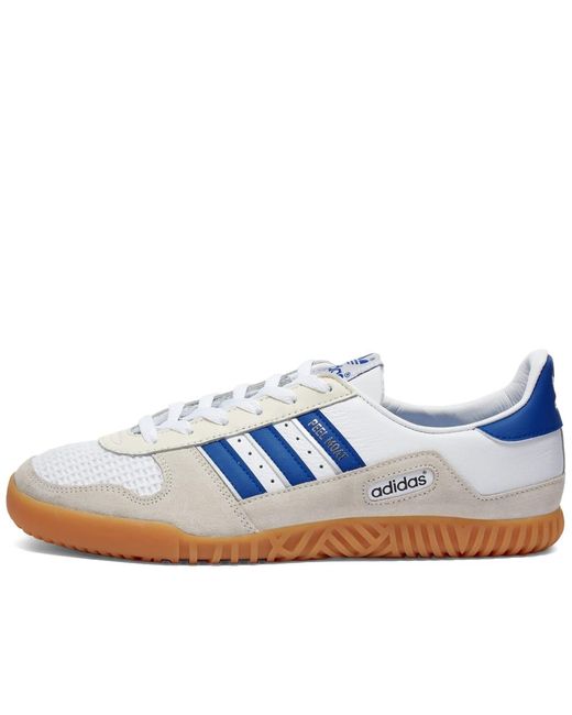 adidas Lace Indoor Comp White & Royal Blue for Men | Lyst