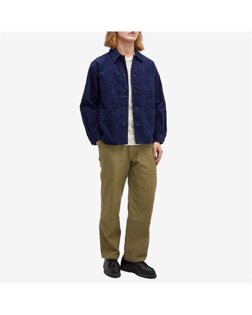 FRIZMWORKS Blue Corduroy French Work Jacket for men