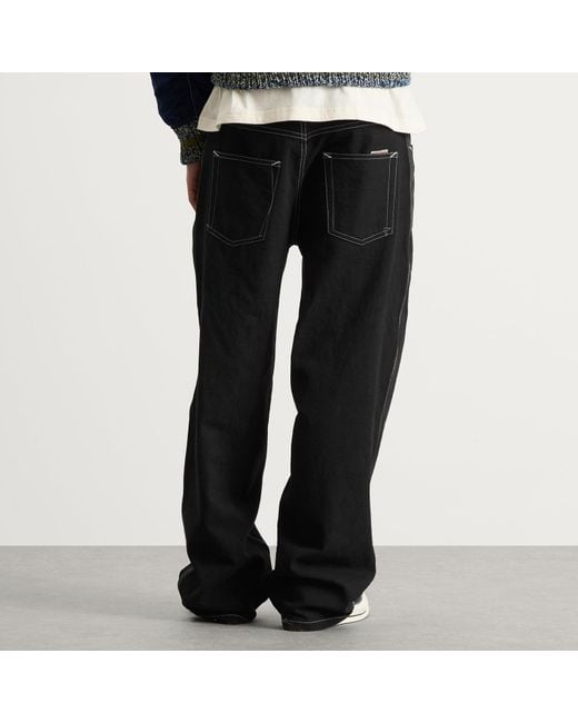 STORY mfg. Black Story Mfg Poetry Canvas Wonky-Wear Pants for men