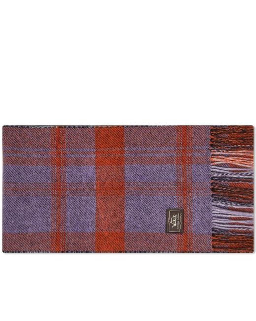 Woolrich Purple Daniëlle Cathari X Double Sided Check Scarf