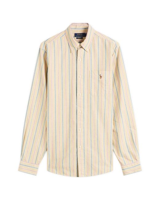 Polo Ralph Lauren Natural Button Down Stripe Oxford Shirt for men