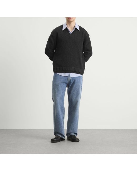 Our Legacy Black False V-Neck Jumper for men