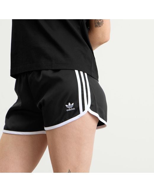 Adidas Black 3 Stripe Sprinter Short