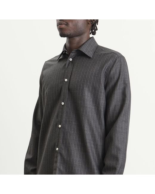 Jil Sander Black Tailored Stripe Shirt for men
