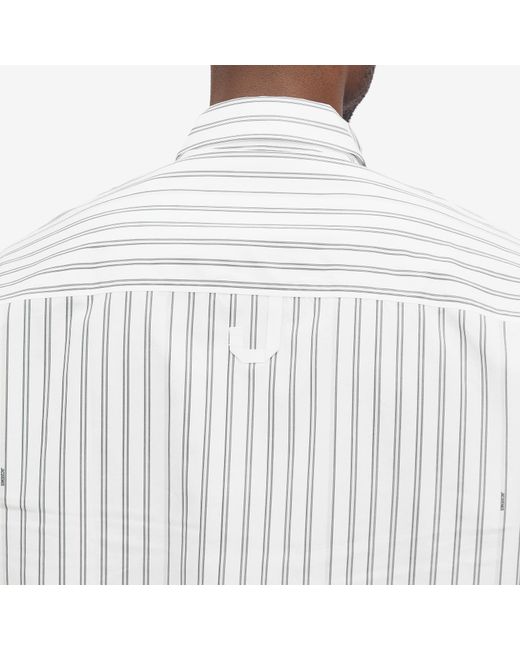 Jacquemus White Logo Stripe Shirt for men