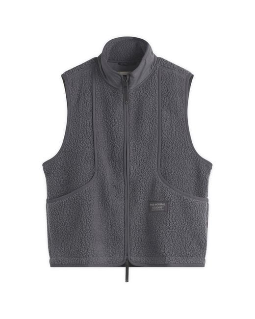 Pas Normal Studios Gray Off-Race Pile Fleece Vest for men