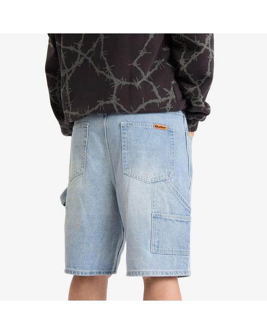 Butter Goods Blue Weathergear Denim Shorts for men
