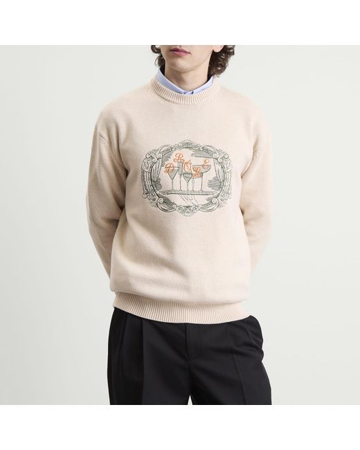 Drole de Monsieur Natural Cocktail Tray Knitted Jumper for men
