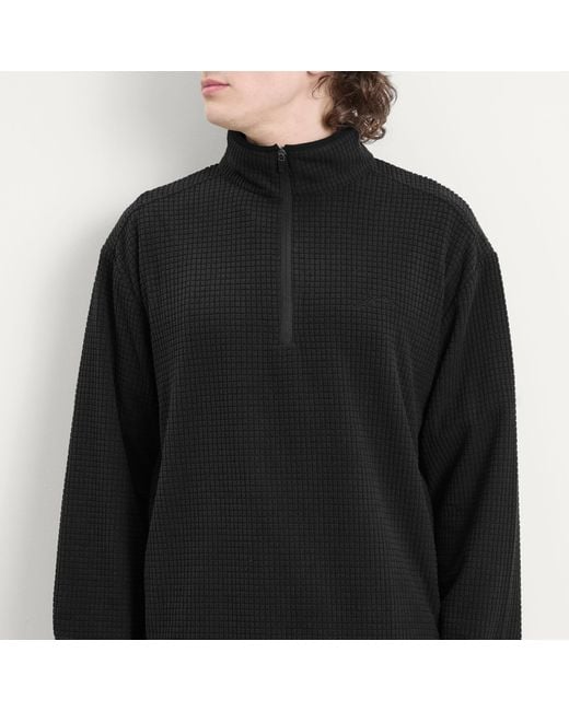 Mellow Clo Black Summit Half Zip Fleece for men