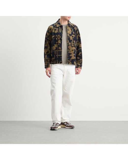 Wax London Black Rockley Shapes Corduroy Overshirt for men