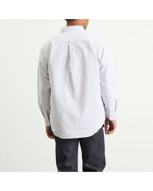 FRIZMWORKS White Og Stripe Oversized Shirt for men