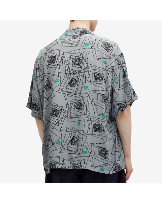 Neighborhood Gray Geometric Hawaiian Vacation Shirt for men