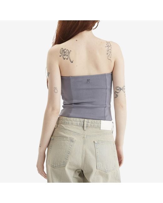 Represent Gray Elevate Strapless Top