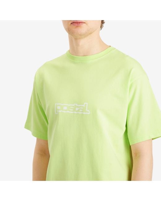 Postalco Yellow Bold Outline Logo T-Shirt for men