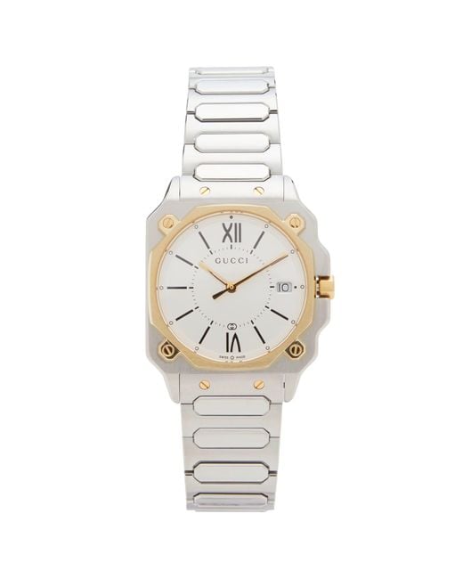 Gucci Metallic G-Flat 30Mm Watch