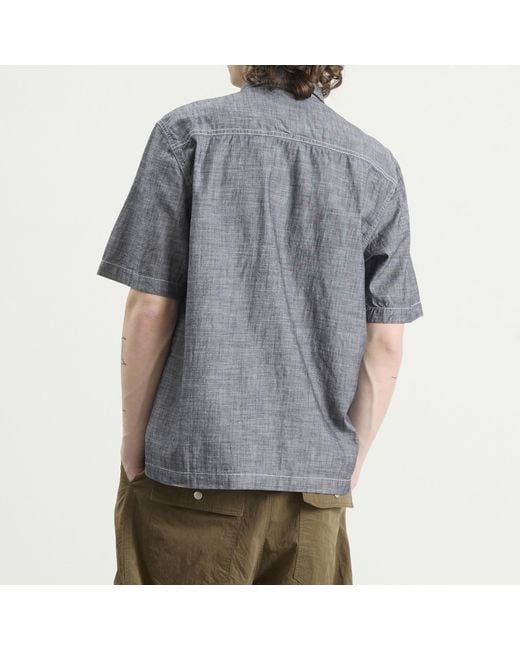 C P Company Gray 4.75 Oz Chambray Shirt for men