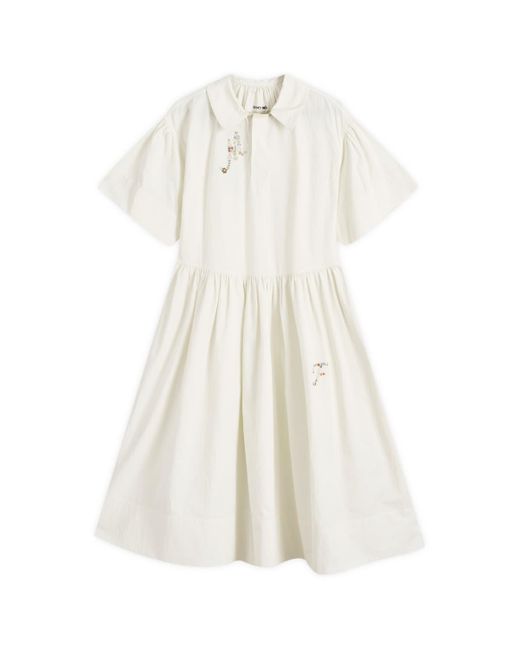 STORY mfg. White Meadow Maple Midi Dress