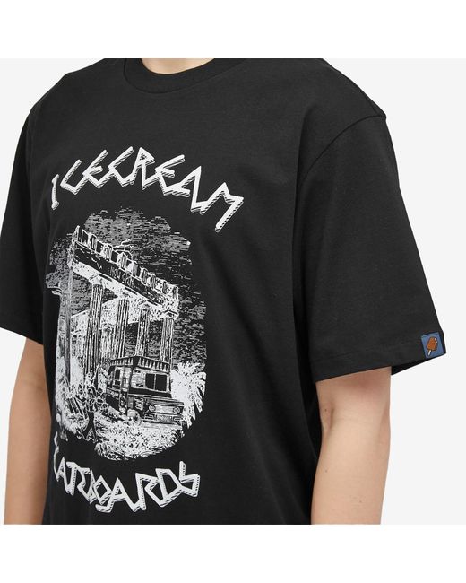 ICECREAM Black Ancient T-Shirt for men