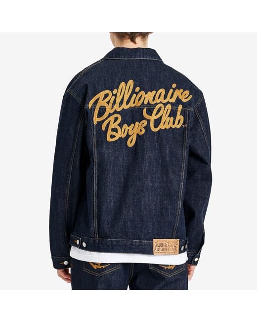 BBCICECREAM Blue Script Logo Denim Jacket for men
