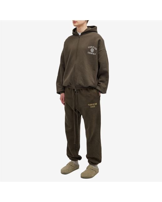 Fear Of God Gray State Heavy Fleece Essential Sweat Pa for men