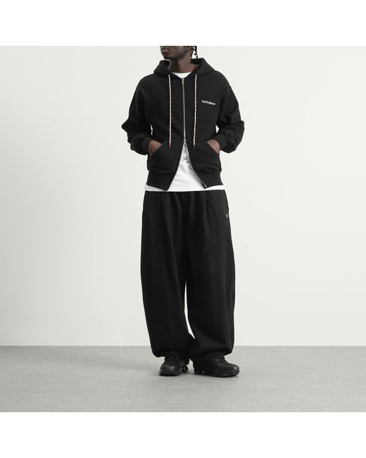 No Problemo Black Mini Problemo Zip Hoodie for men