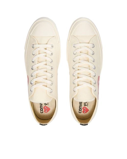 COMME DES GARÇONS PLAY Natural Cdg Play X Converse Unisex Chuck Taylor All Star One Heart Low-top Sneakers for men