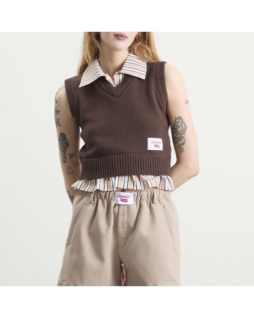 Charles Jeffrey Brown Smart Cropped Vest