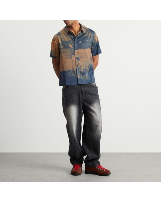 Dime Blue Day Off Short Sleeve Shirt for men