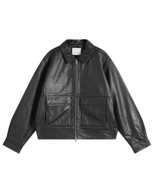 Edwin Leather Dogma Jacket in Black for Men | Lyst UK