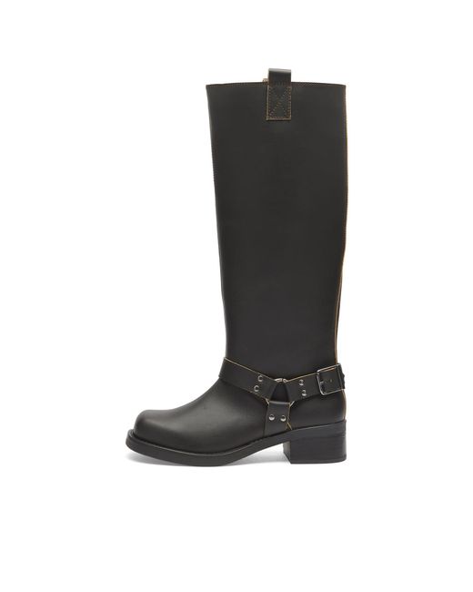 Samsøe & Samsøe Black Sabrenta Knee High Buckled Boots