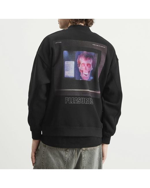 Pleasures Black Primetime Quarter Zip for men