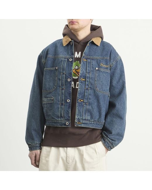 Human Made Blue Corduroy Collar Denim Jacket for men
