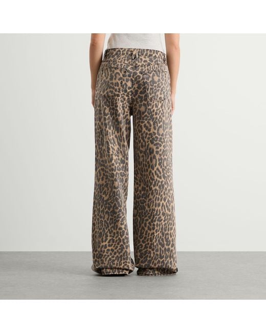 GOOD AMERICAN Gray Good Standard Ease Leopard Jeans