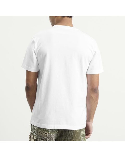 Maharishi White Ema Kirin Plaque T-Shirt for men