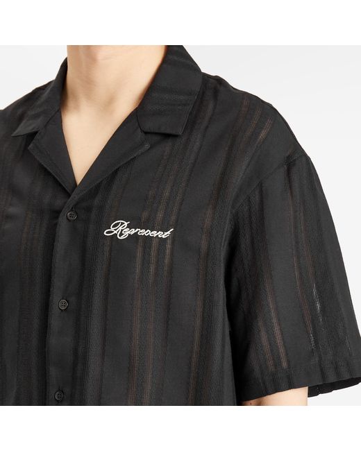 Represent Black Embroidered Bowling Shirt for men