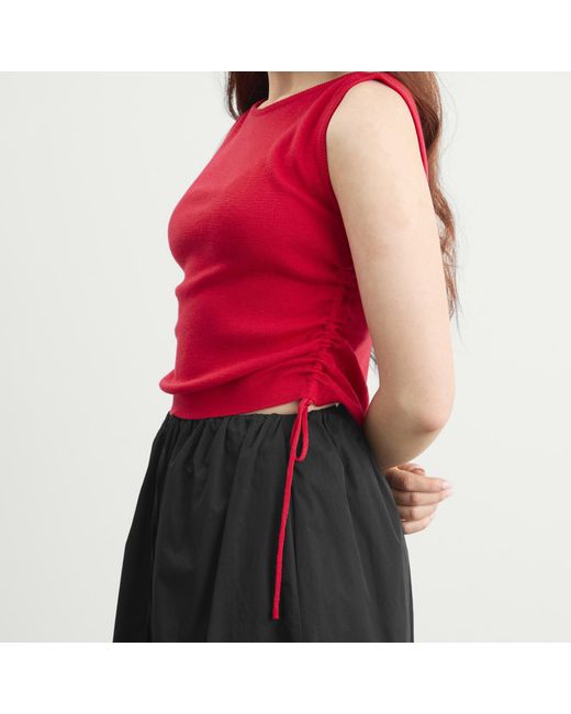 DUNST Red Layering Knit Top