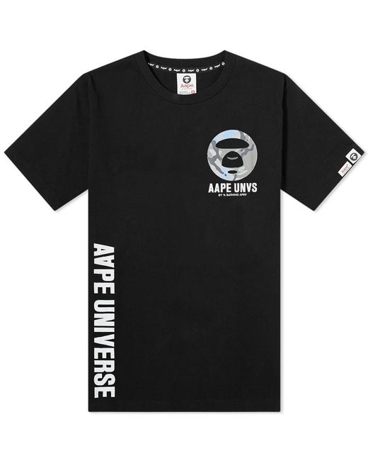 Aape Black Universe Bones T-shirt for men