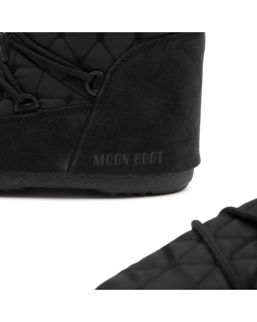 Moon Boot Black Icon Quilted Boots