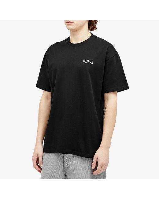 POLAR SKATE Black Stroke Logo T-Shirt for men
