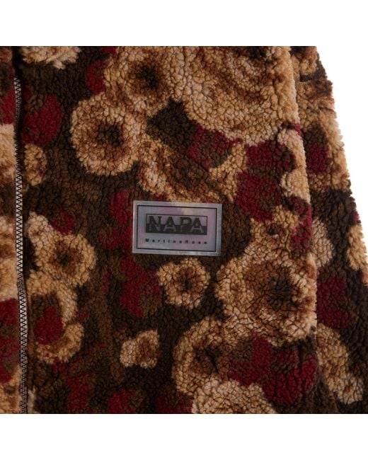Napapijri Brown X Martine Rose Jacquard Fleece Jacket for men