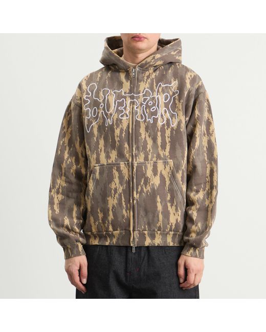 Butter Goods Brown Blotch Zip Hoodie for men